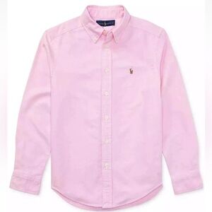 Ralph Lauren boys L Light Pink Button-Down Shirt Oxford cotton